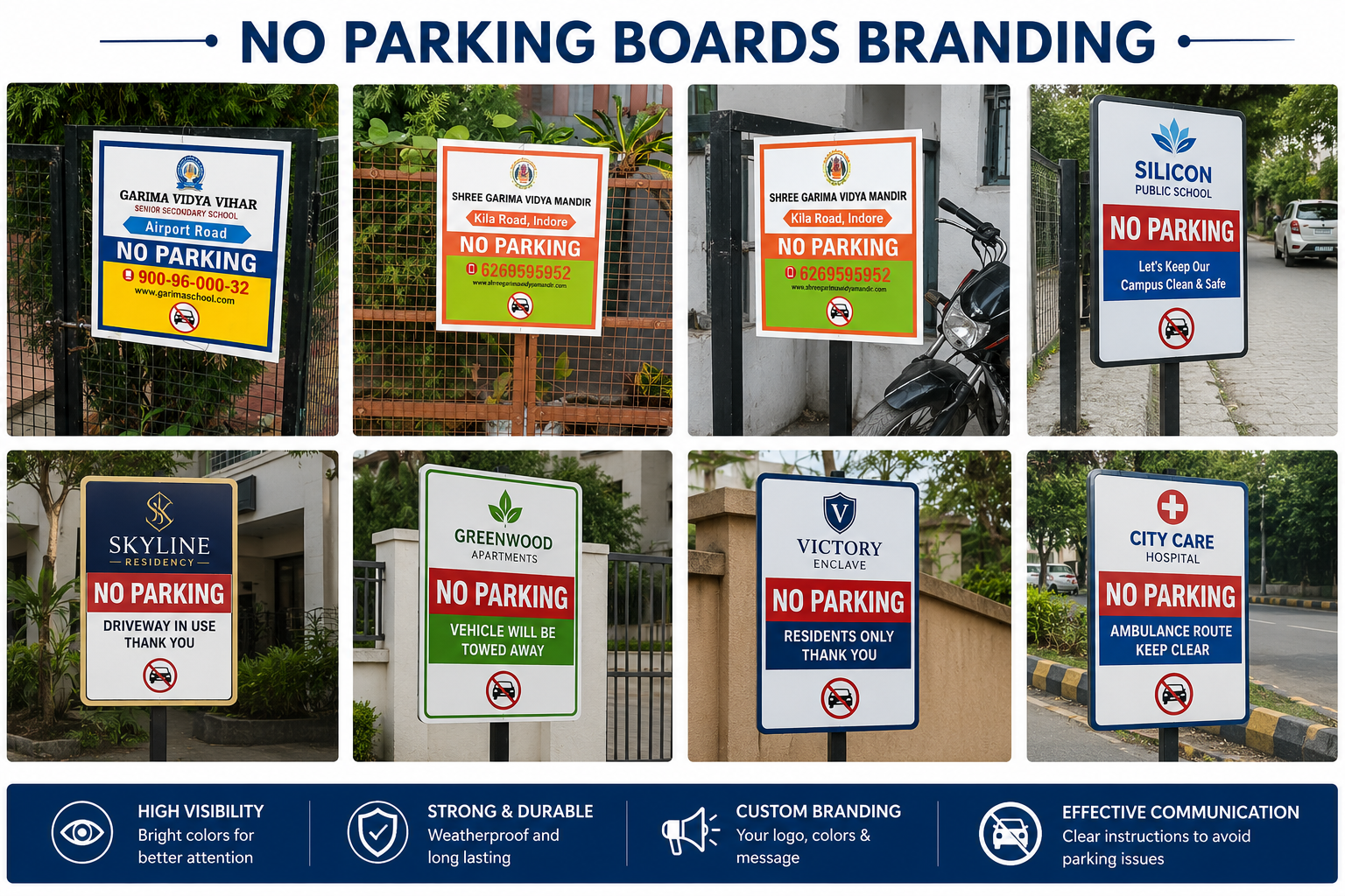 No Parking Boards